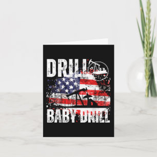 Carte Drill Bébé Drill Oilfield American Flag Oil Drilli