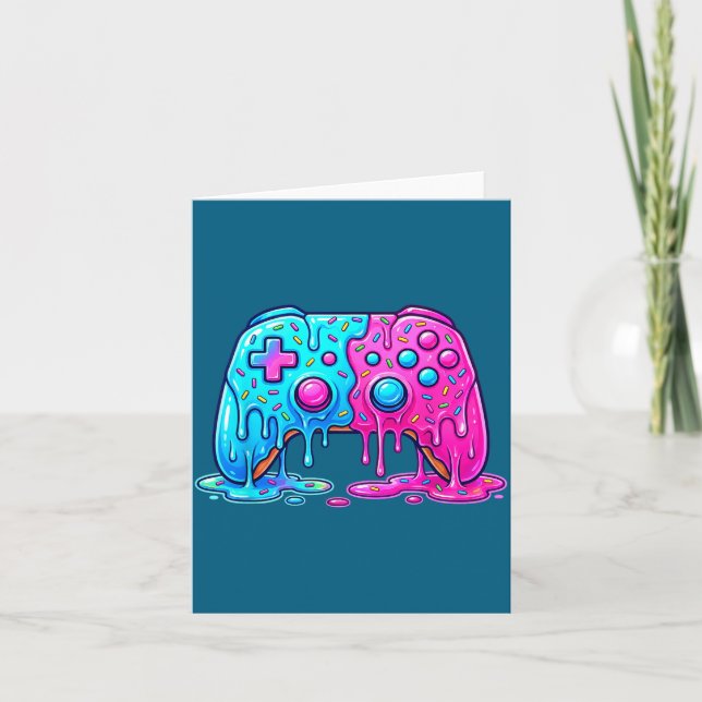 Carte Drip Gamer Controller Boys Video Game Retro Gaming (Devant)