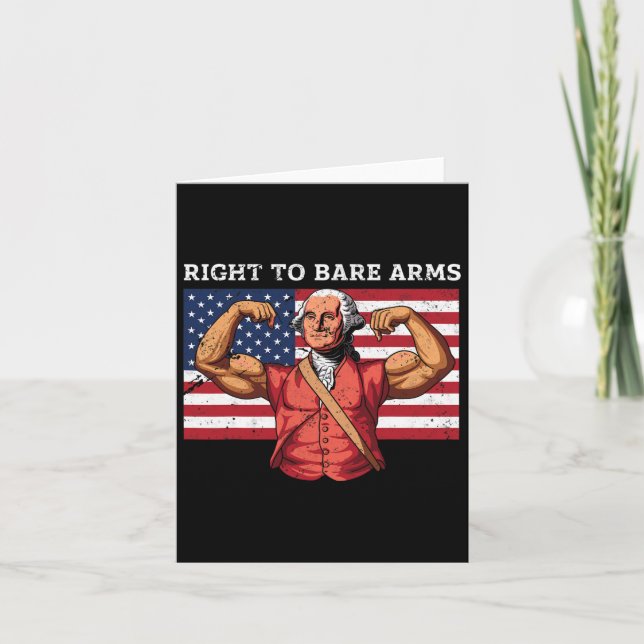 Carte Droit À L'Arme Nue George Washington Bodybuilder G (Devant)