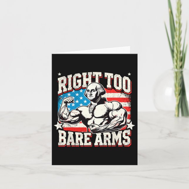 Carte Droit À L'Arme Nue George Washington Bodybuilder G (Devant)