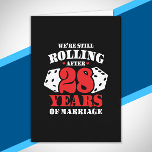 Carte Drôle 28e Anniversaire de Mariage Couple Marié dep