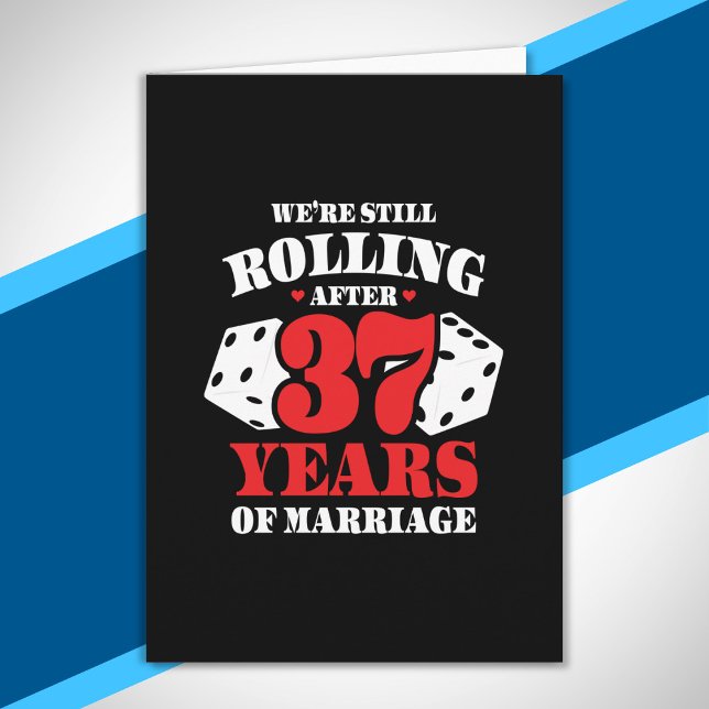 Carte Drôle 37e Anniversaire de Mariage Couple Marié dep (Créateur téléchargé)