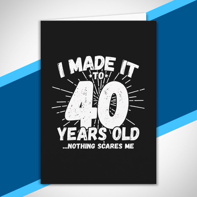 Carte Drôle 40e Anniversaire Citation Sarcastique 40 ans (Créateur téléchargé)