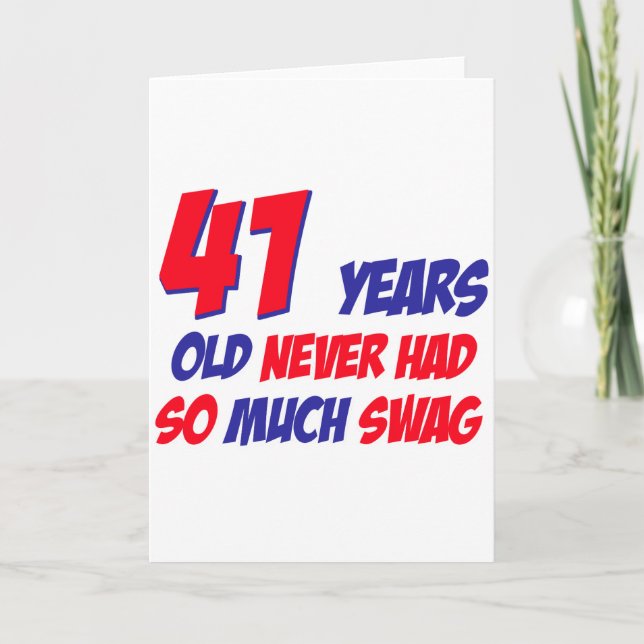 Carte drôle 41 ans anniversaire (Devant)