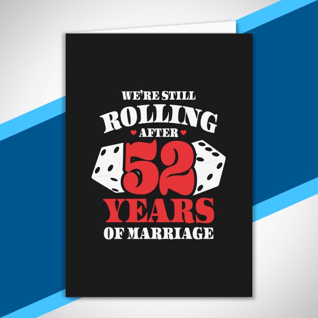 Carte Drôle 52e Anniversaire de Mariage Couple Marié dep (Créateur téléchargé)