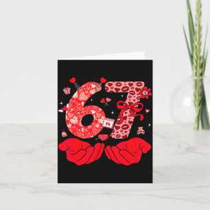 Carte Drôle 6 7 Mains Mème Cute Saint-Valentin Six Sept