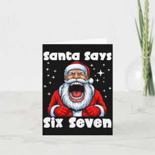 Carte Drôle 6 7 Meme Grande Bouche Garçon Le Père Noël D
