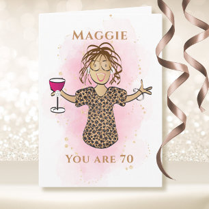 Carte Drôle 70 et Fabulous Sassy Cartoon 70e anniversair