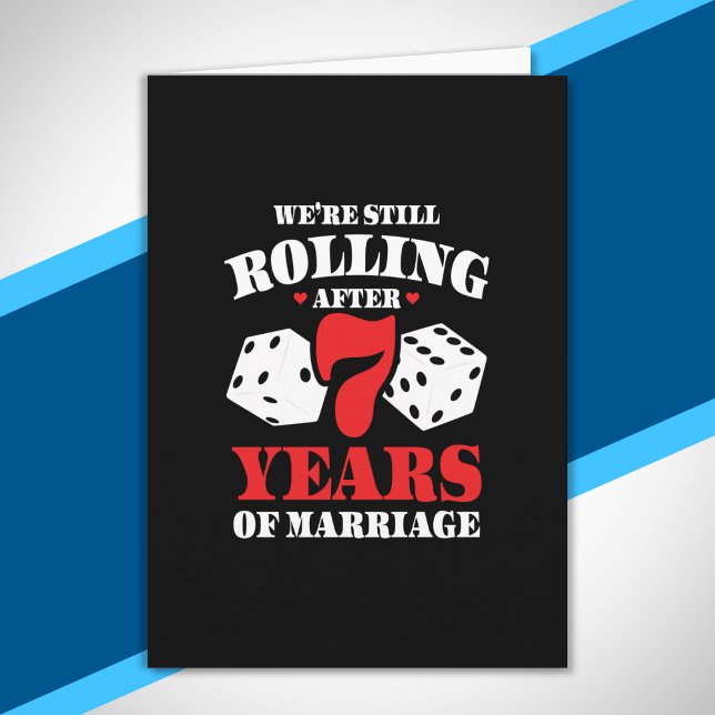 Carte Drôle 7e Anniversaire de Mariage Couple Marié 7 An (Créateur téléchargé)