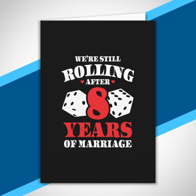 Carte Drôle 8e Anniversaire de Mariage Couple Marié 8 An (Créateur téléchargé)