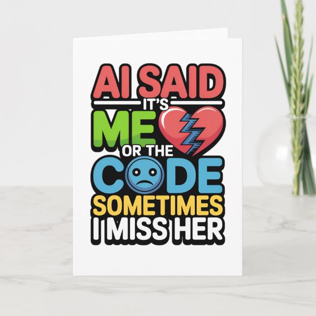 Carte Drôle AI Coding Quote - Humour programmeur (Devant)
