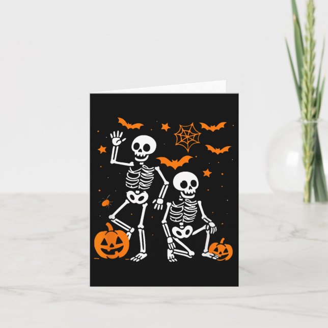Carte Drôle Anti Trump Halloween Squelette (Devant)
