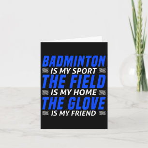 Carte Drôle Badminton Art Pour Hommes Femmes Navette Spo