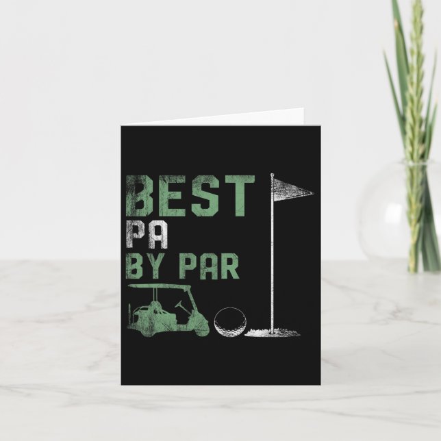 Carte Drôle Best Pa Par Par Fête des pères Golf (Devant)