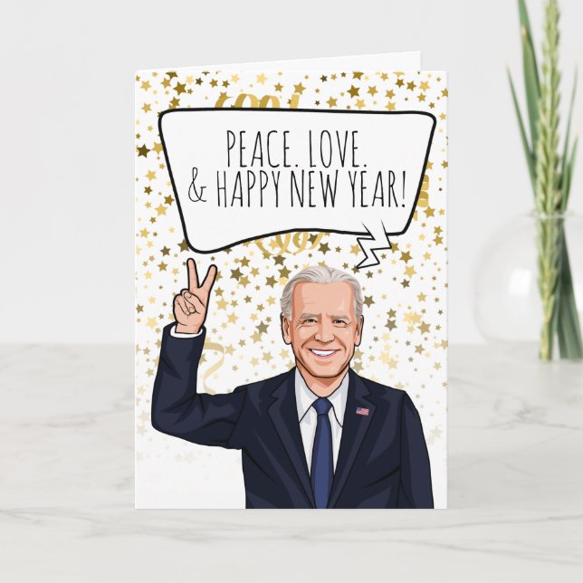 Carte Drôle Biden Nouvel An (Devant)