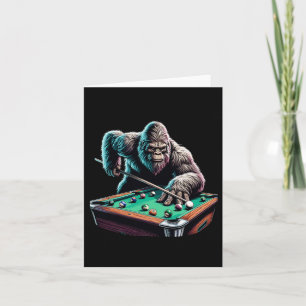 Carte Drôle Bigfoot Sasquatch Billard Joueur de billard 