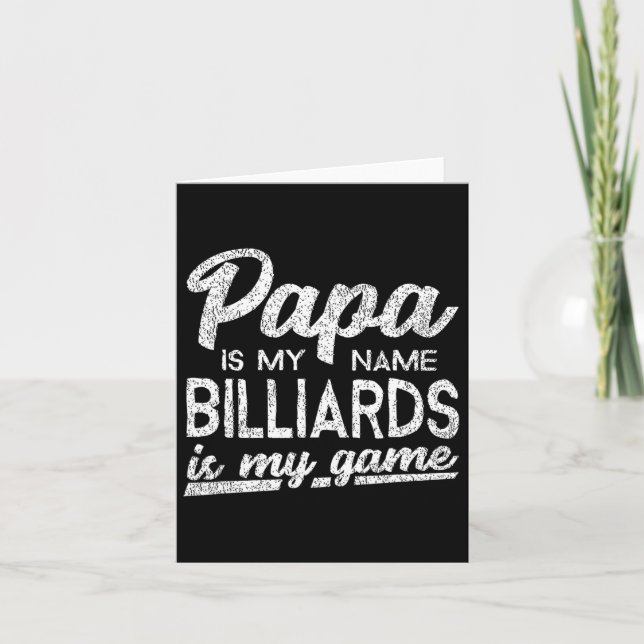 Carte Drôle Billiards Papa Cadeau (Devant)