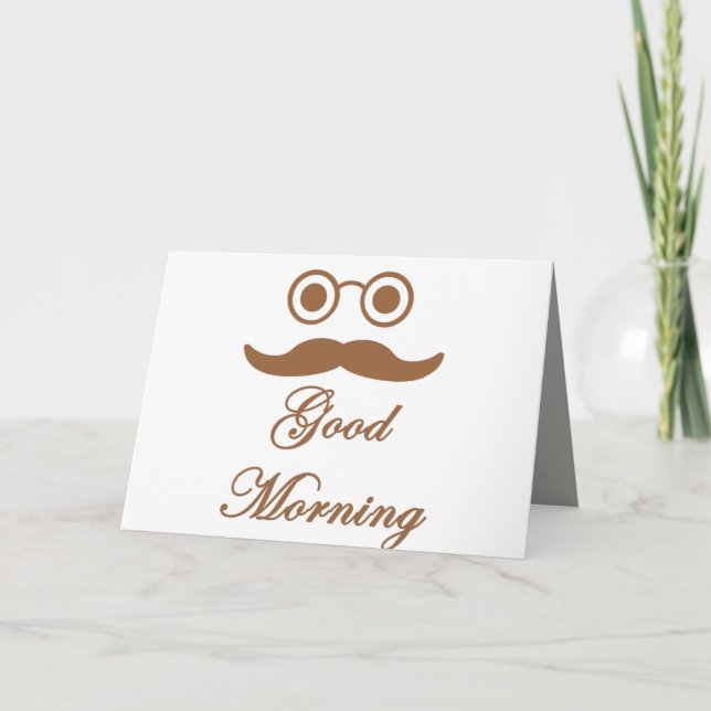 Carte drôle bonjour. (Devant)