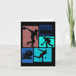 Carte Drôle Bowler Bowler Vintage Bowl Game Enth