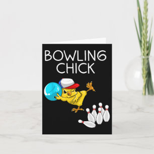 Carte Drôle Bowling Gift Femmes mignonne Bowling Chick S