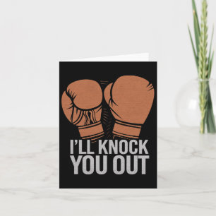 Carte Drôle Boxer Vous Frapper Les Gants De Boxe Je Saur