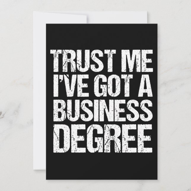 Carte Drôle Business School Graduation personnalisée (Devant)