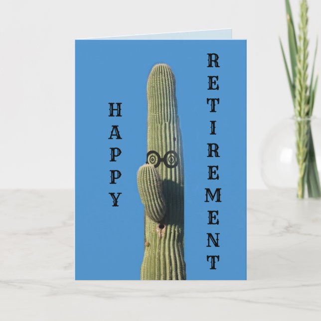 Carte Drôle Cactus désir retraite (Devant)
