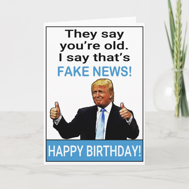 Carte Drôle cadeau d'anniversaire de Trump (Devant)