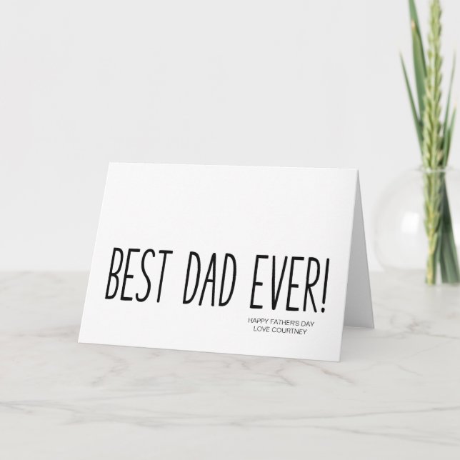 Carte Drôle cadeau de Fête des pères meilleur papa jamai (Devant)
