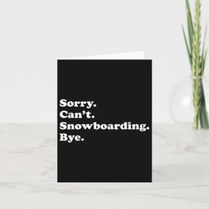 Carte Drôle Cadeau De Snowboard Pour Hommes Femmes Garço