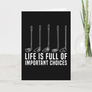 Carte Drôle cadeau Golfing Choix importants