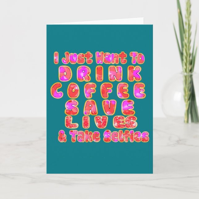 Carte Drôle cadeau pour les amateurs de café (Devant)