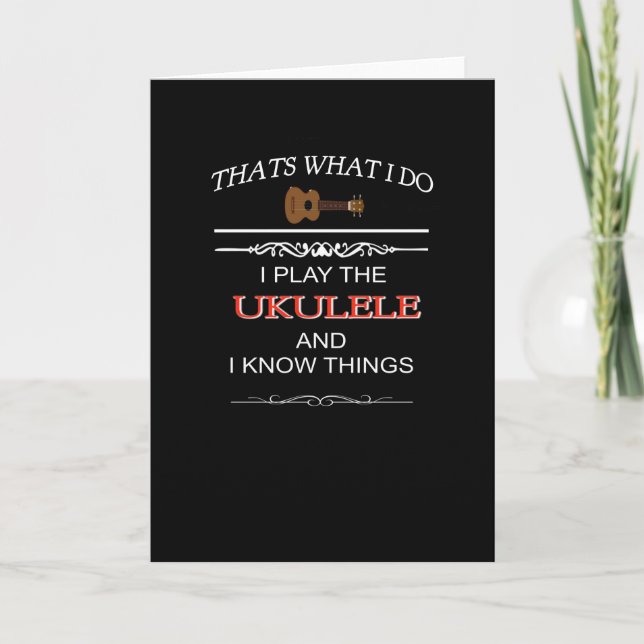 Carte Drôle cadeau Ukulele (Devant)