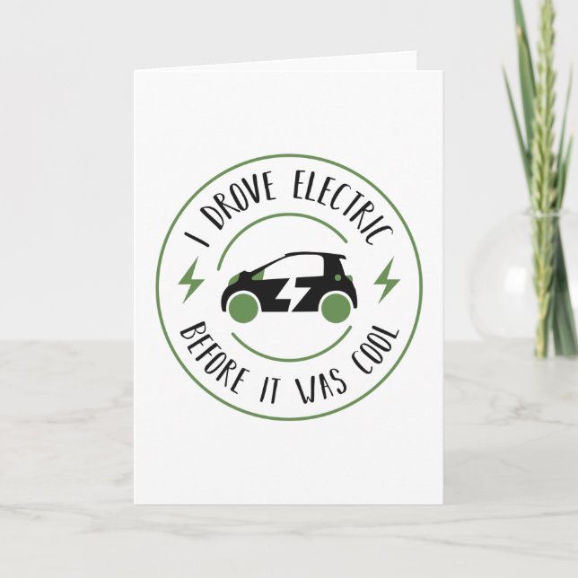 Carte Drôle Cadeau Véhicules électriques Voitures EV (Devant)