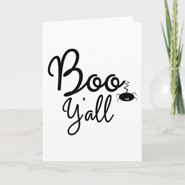 Carte Drôle cadeaux d'Halloween - Boo Y'all (Devant)