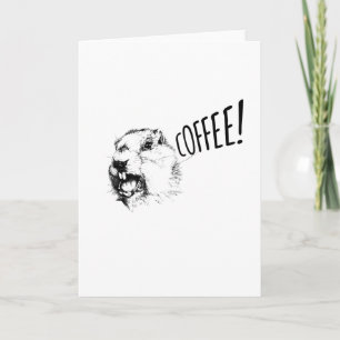 Carte Drôle café de marmotte !