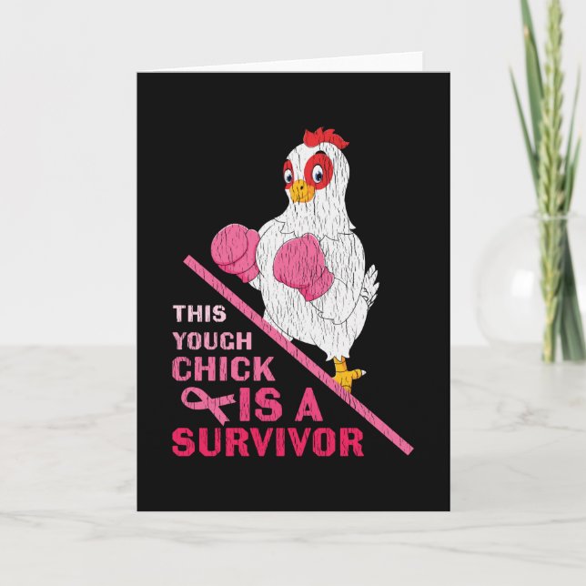 Carte Drôle Cancer du sein guerrière Survivor Fille Femm (Devant)