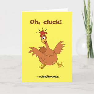 Carte Drôle Caricature de poulet pour Anniversaire