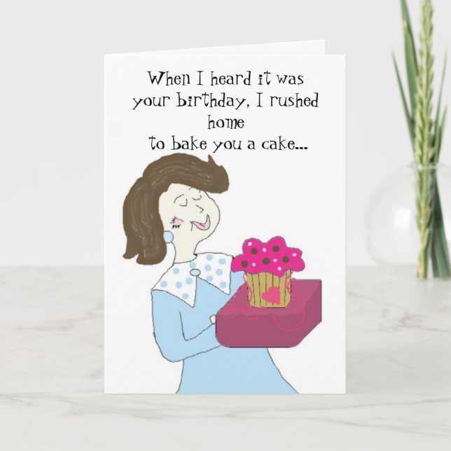 Carte Drôle Cartoon Anniversaire (Devant)