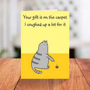 Carte Drôle Cartoon Chat Plaisanterie Toughup Cadeau Ann