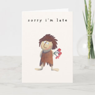 Carte Drôle Caveman humoristique dessin d'Anniversaire