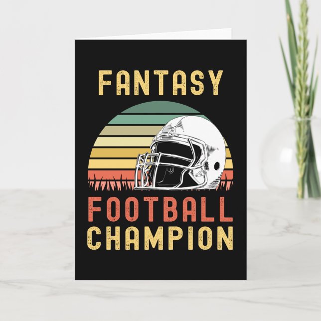 Carte Drôle Champion de football d'Imaginaire (Devant)
