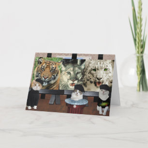 Carte Drôle Chat/Kitties Artistes Encouragement