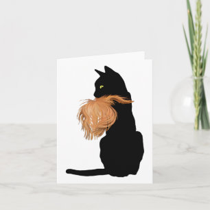 Carte Drôle Chat Noir Lady Kamala Avec Les Cheveux Trump