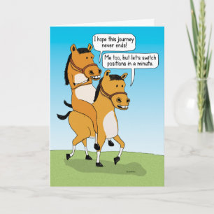 Carte Drôle Cheval équitation Cheval Joyeux Anniversaire
