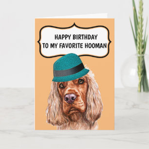 Carte Drôle chien préféré hooman message personnalisé an