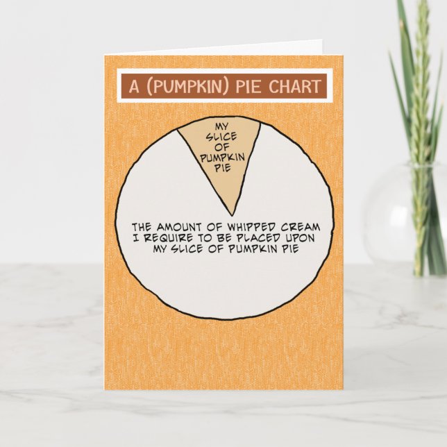 Carte Drôle Citrouille de crème humide tarte Thanksgivin (Devant)