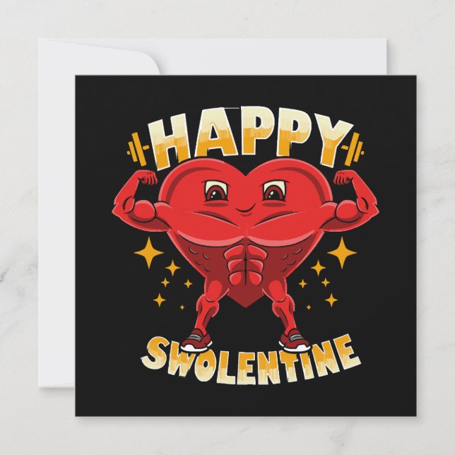 Carte Drôle Coeur Gym entraînement Valentine Cadeau (Devant)