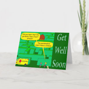 Carte Drôle comme dessin animé d'une crise cardiaque dan