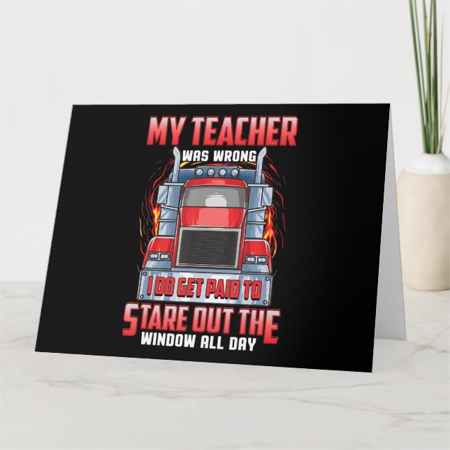 Carte Drôle Conducteurs De Camions Art Cadeau Pour Camio (Devant)